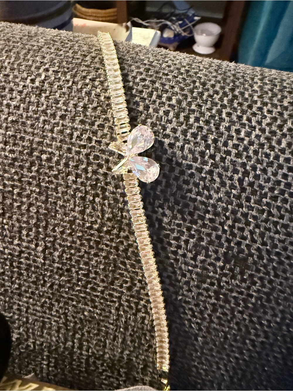 Crystal Butterfly Tennis Bracelet - Clear Crystal